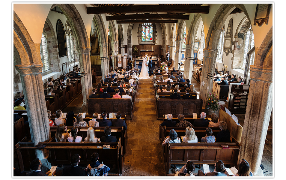 Drewsteignton Church wedding